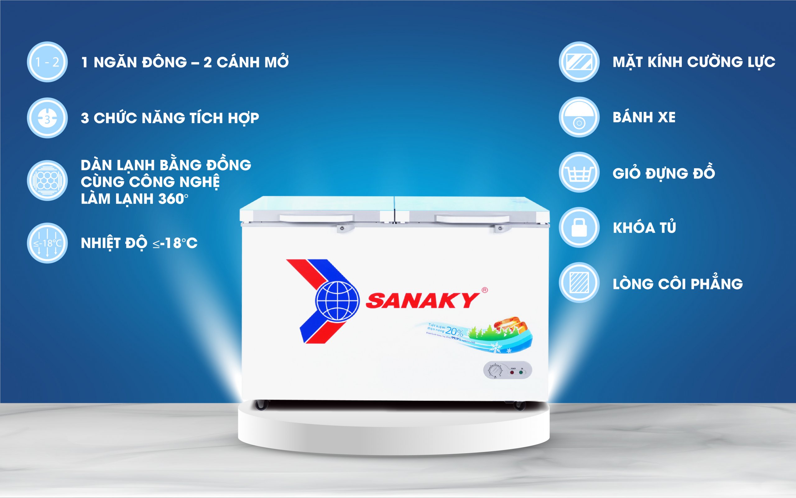 Tủ Đông Sanaky VH-2599A2KD