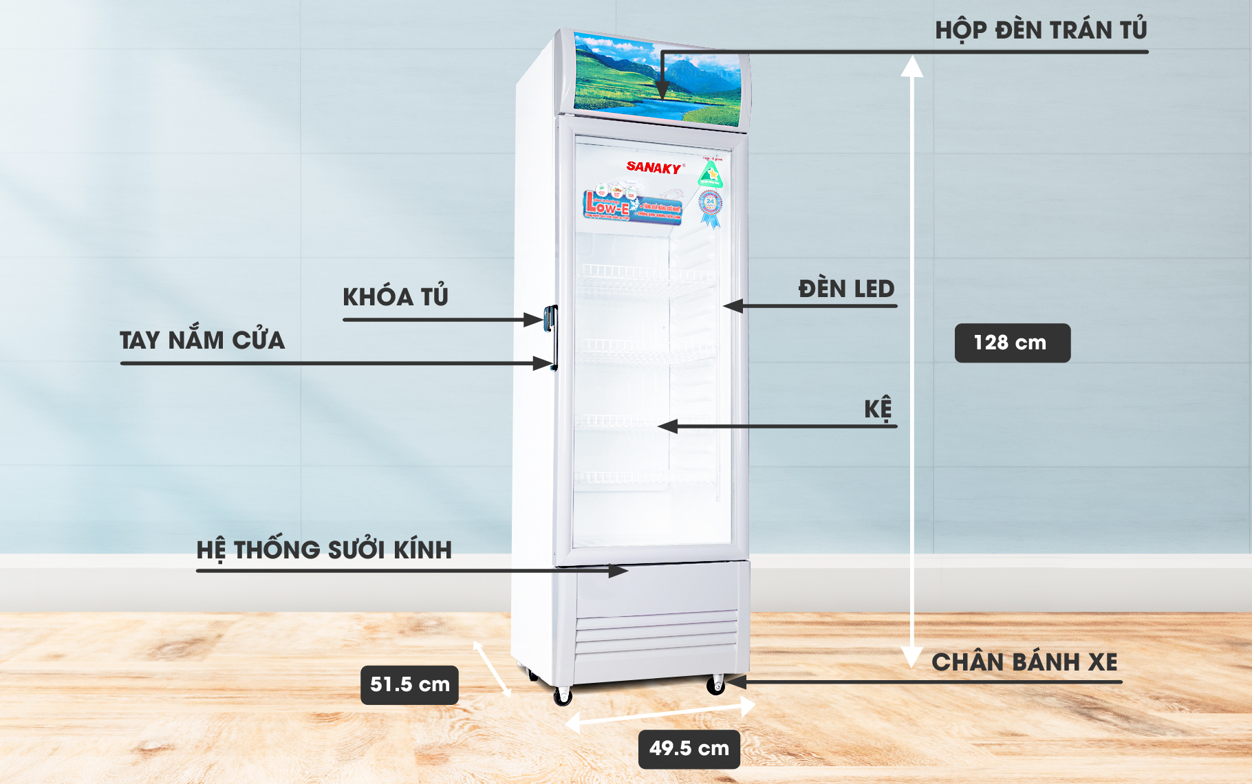 Tủ Mát Sanaky VH-168KL