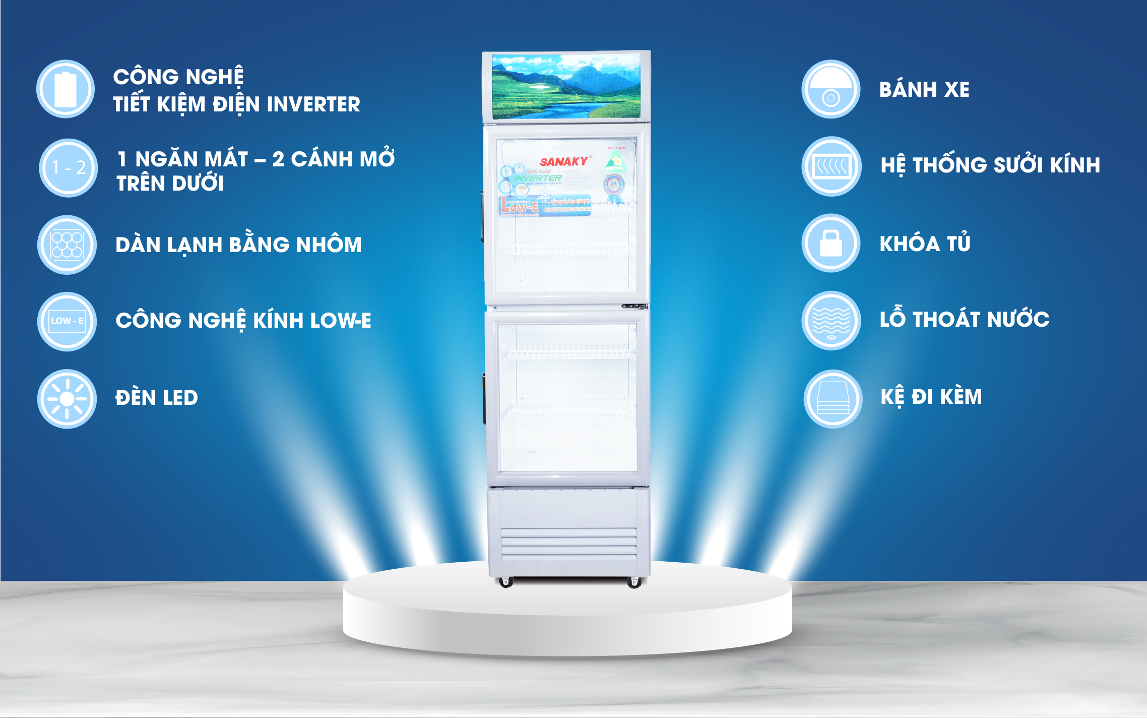 Tủ Mát Sanaky VH-218W3L
