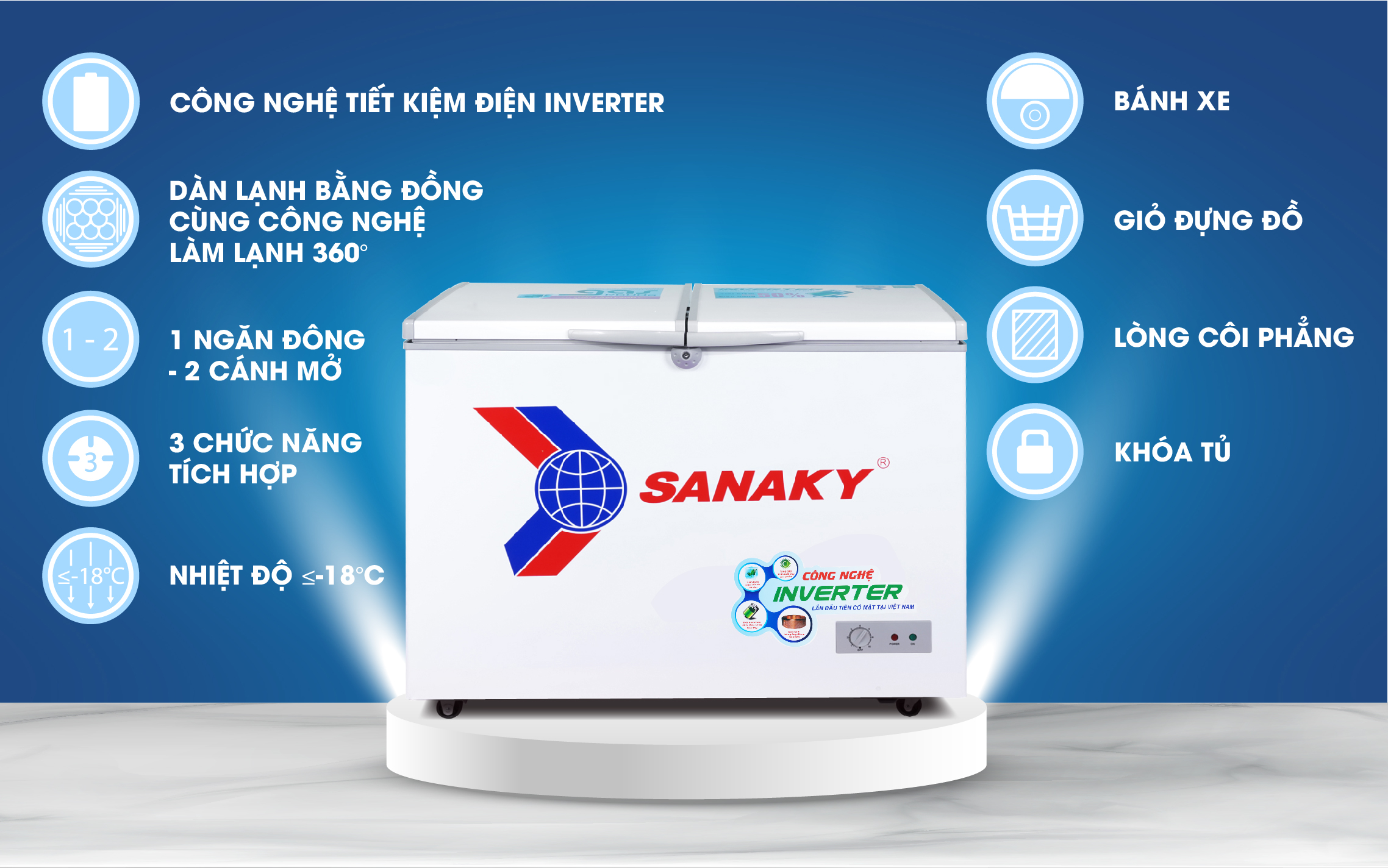 Tủ Đông Sanaky VH-225W2
