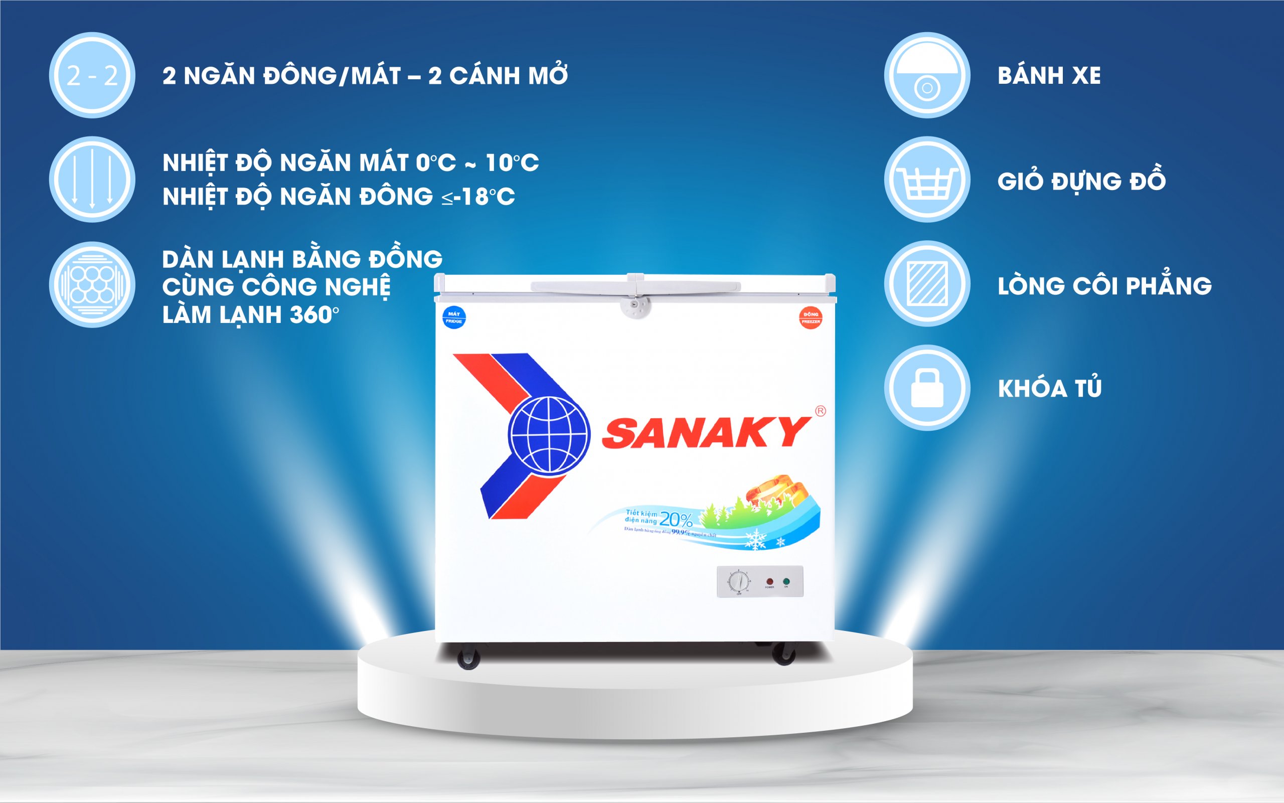 Tủ Đông Sanaky VH-2299W1