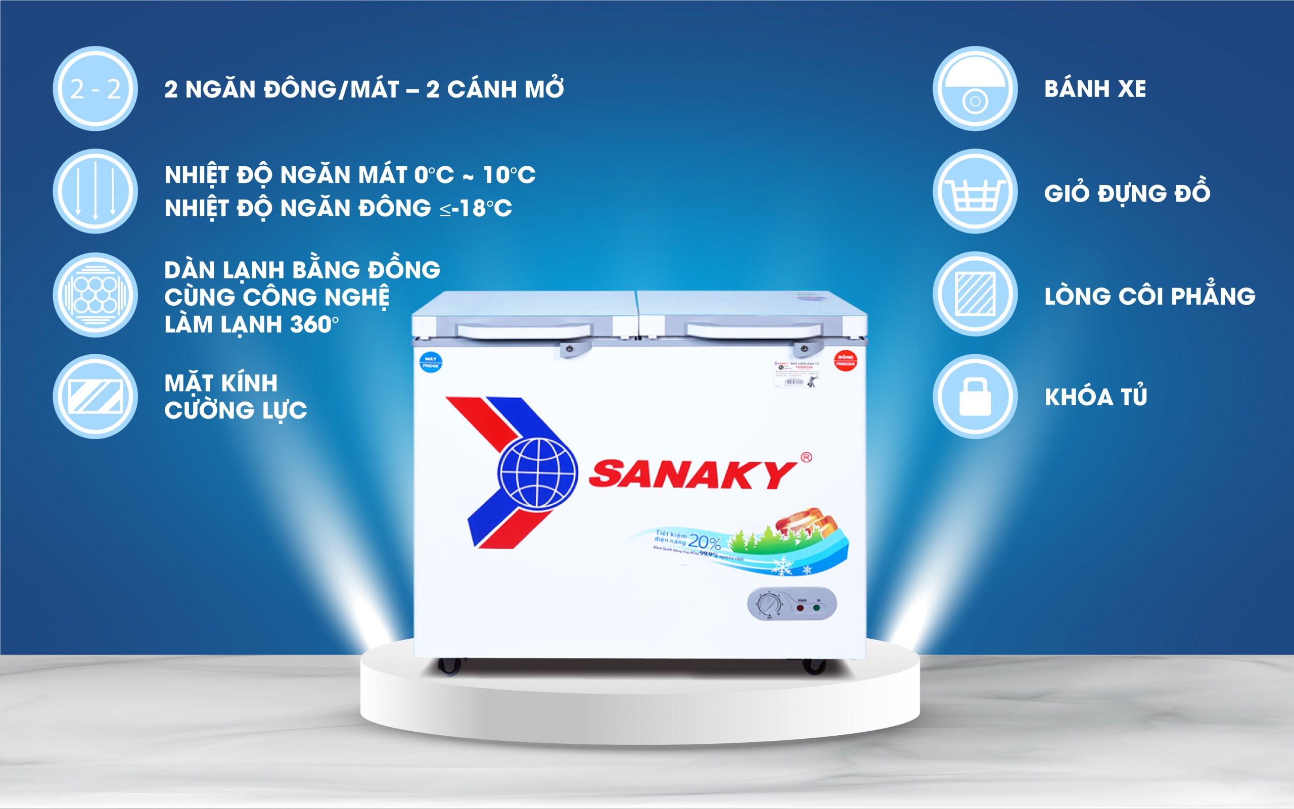 Tủ Đông Sanaky VH-2599W2KD