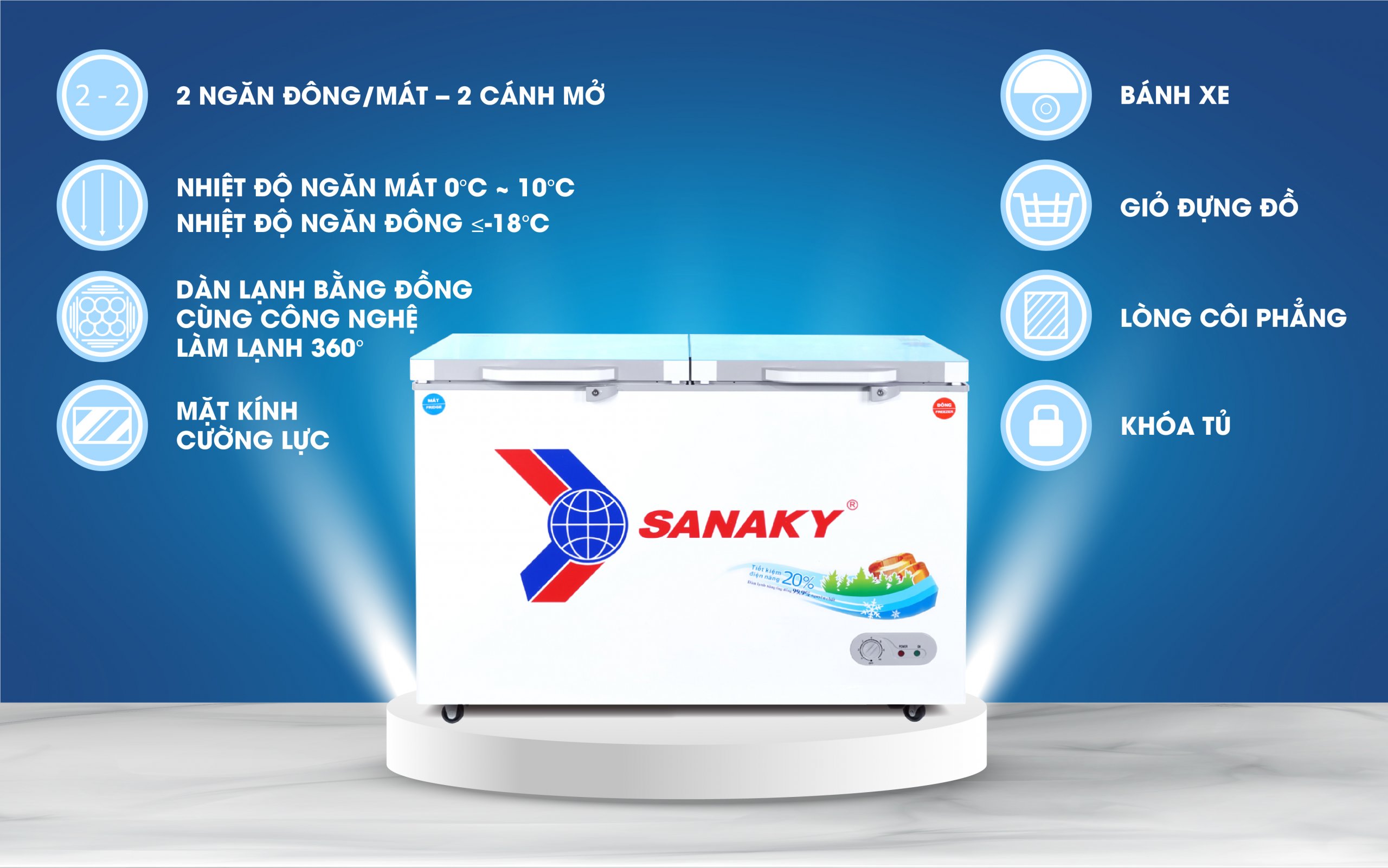 Tủ Đông Sanaky VH-3699W2KD