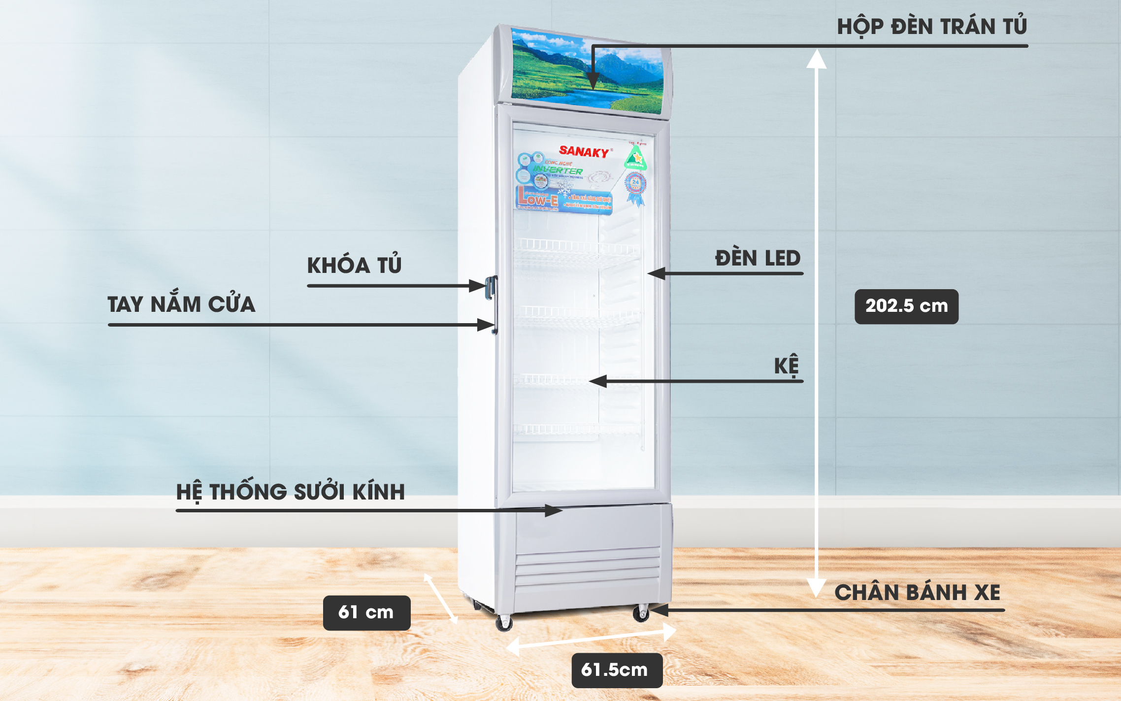 Tủ Mát Sanaky VH-408K3L
