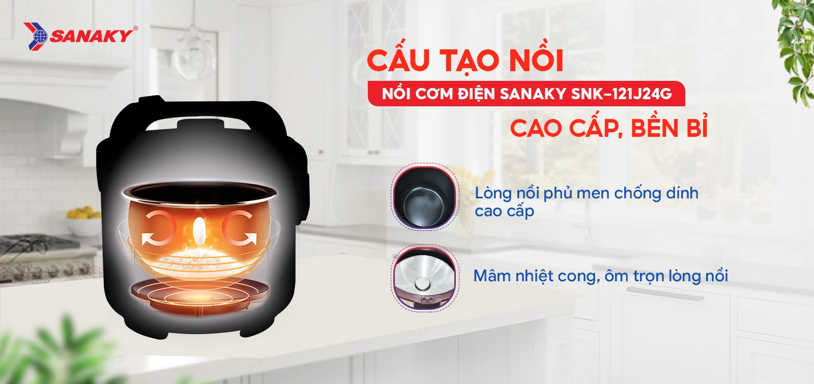 Nồi cơm điện Sanaky SNK-12J24G