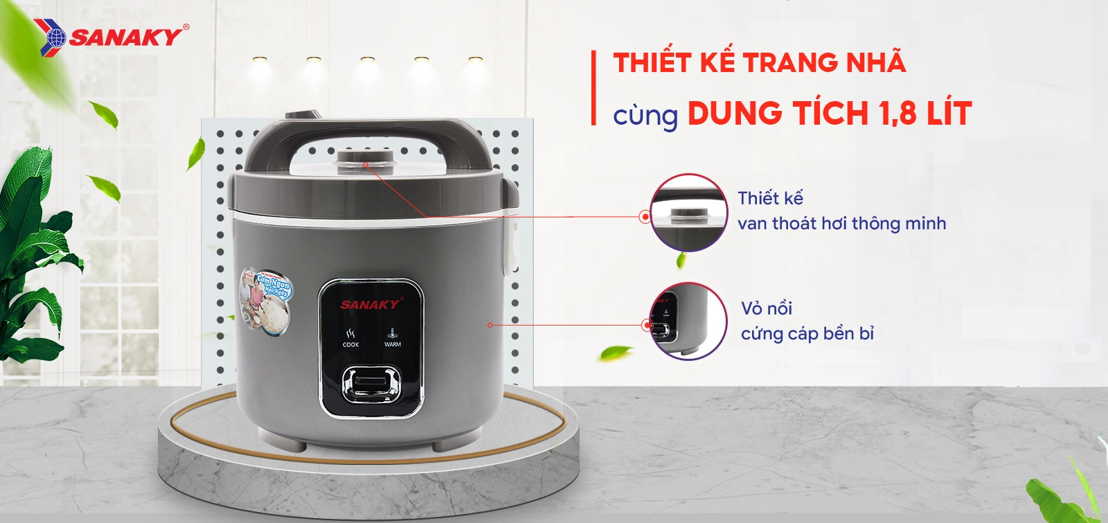 Nồi cơm điện Sanaky SNK-183J24G
