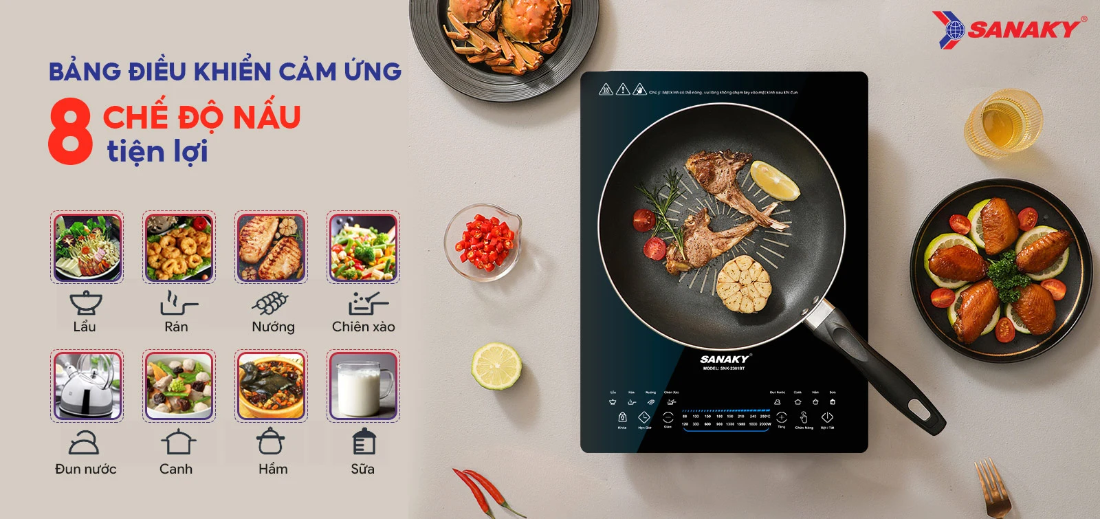 Bếp từ đơn Sanaky SNK-2301BT