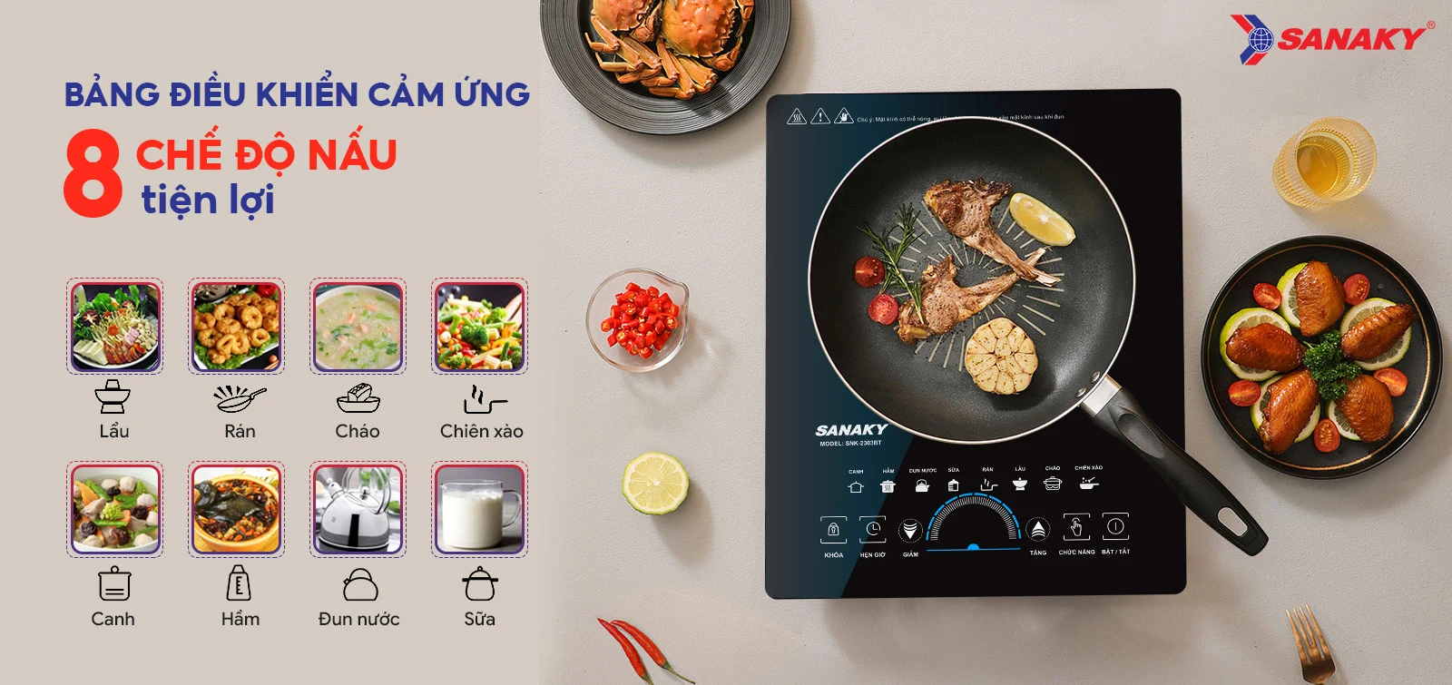 Bếp từ đơn Sanaky SNK-2303BT