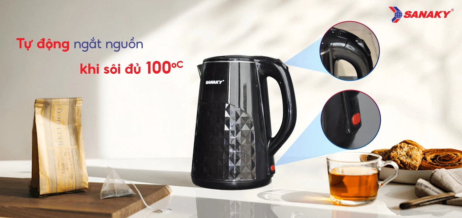 Ấm siêu tốc Sanaky SNK-23DS