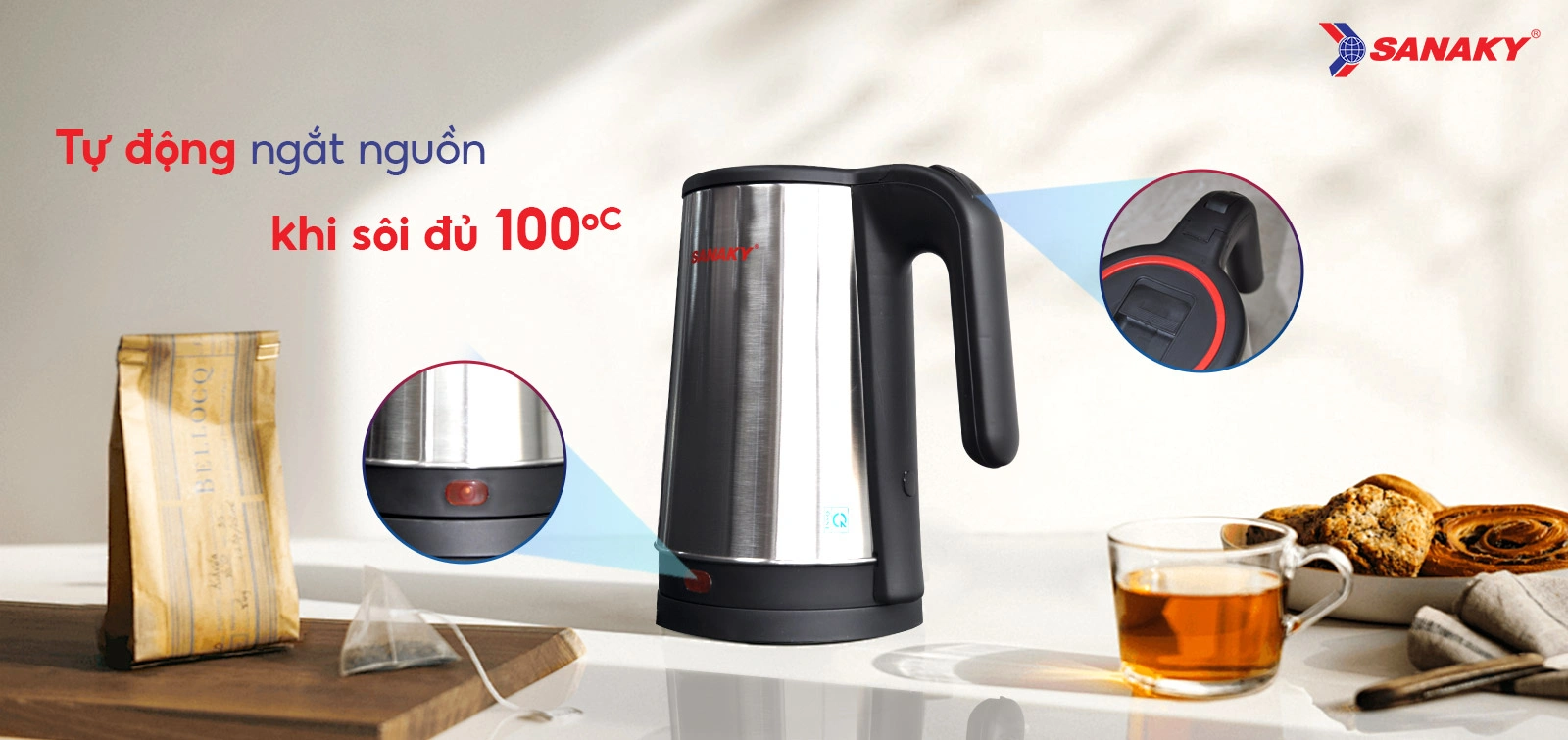 Ấm siêu tốc Sanaky SNK-23NS