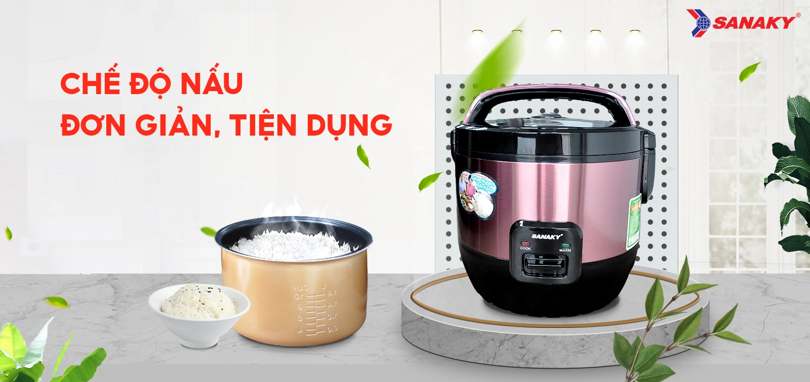 Nồi cơm điện Sanaky SNK-NCC181T