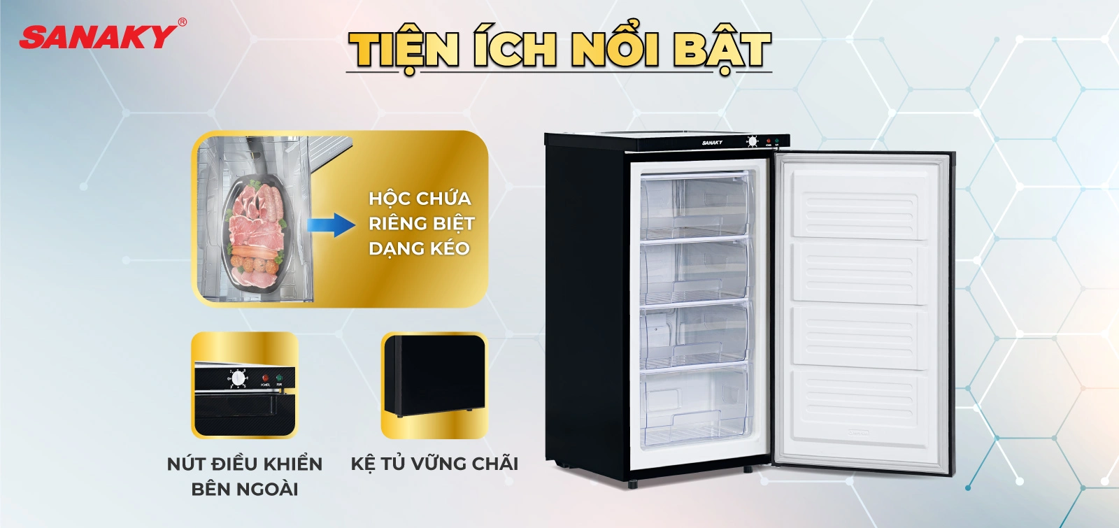 Tủ Đông Đứng Sanaky VH-160VD3