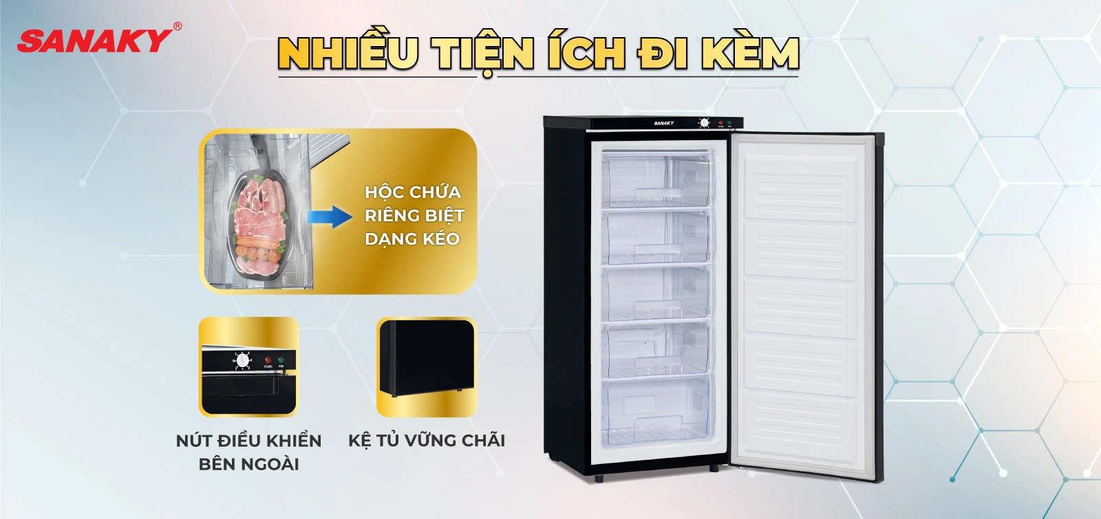 Tủ Đông Đứng Sanaky VH-180VD3