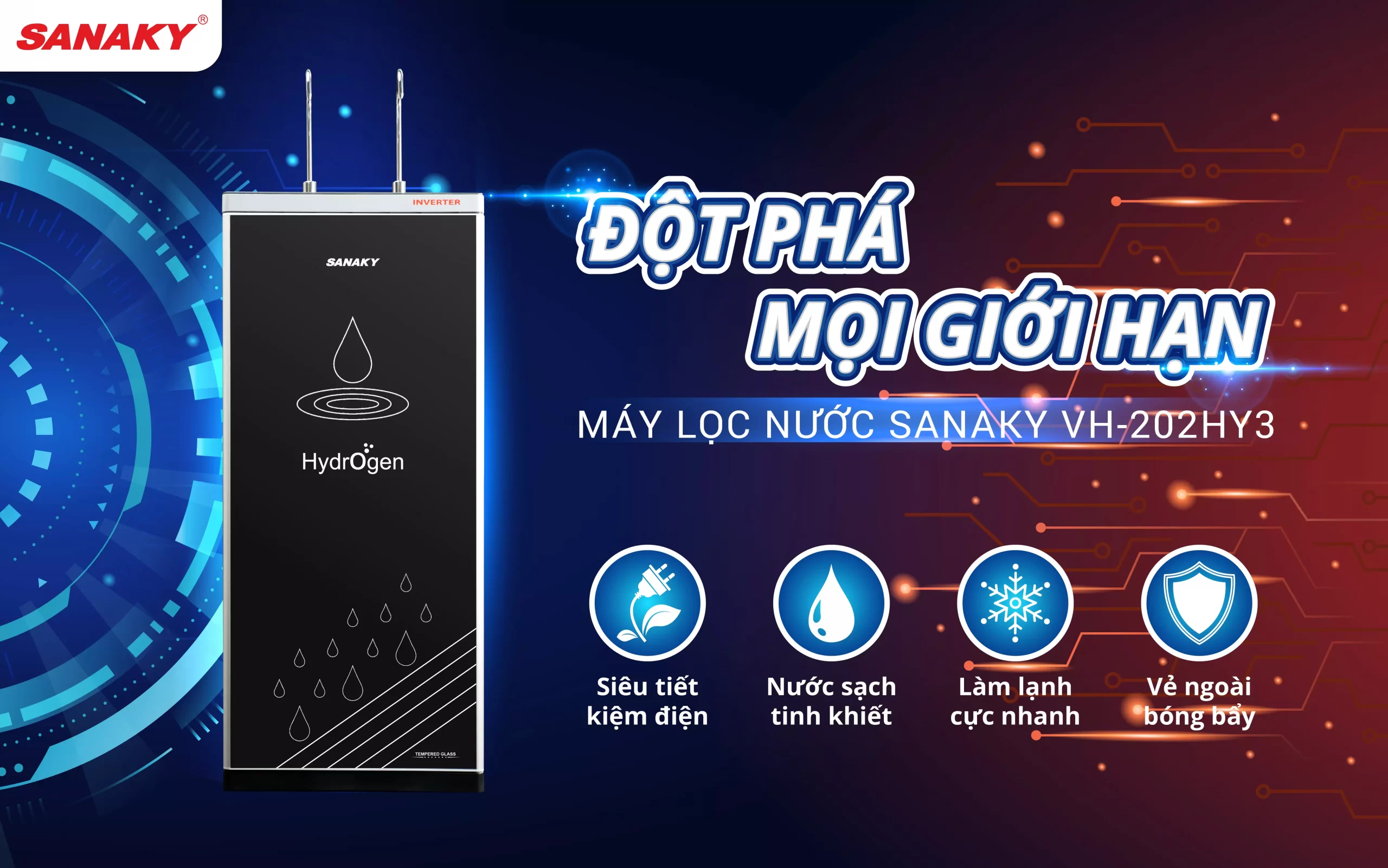 Máy lọc nước Sanaky Slim VH-102HP3