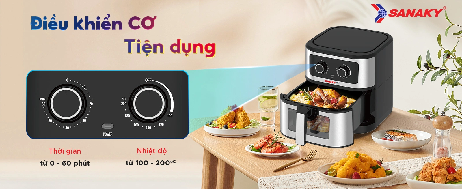 Nồi chiên không dầu Sanaky VH-701VD