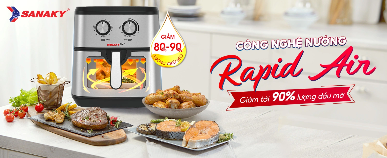 Nồi chiên không dầu Sanaky VH-901VD