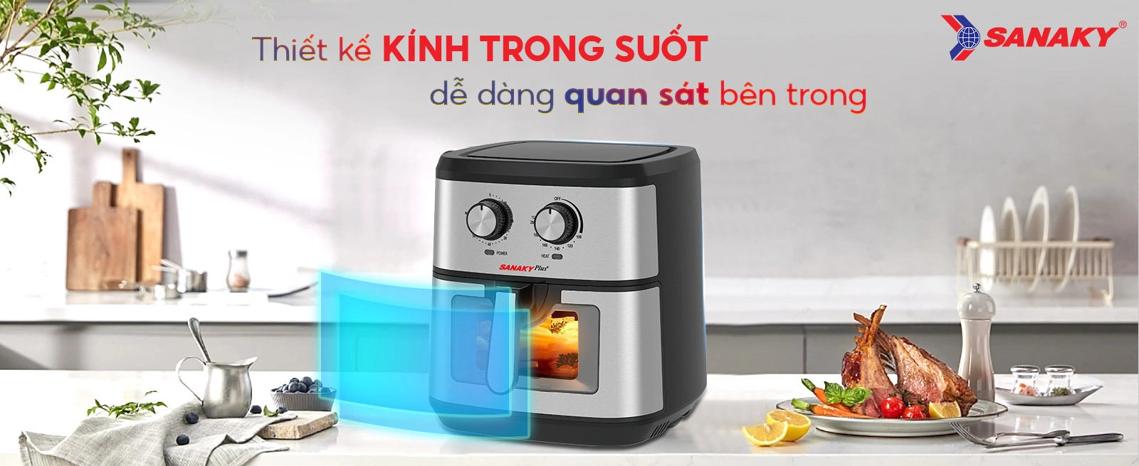 Nồi chiên không dầu Sanaky VH-901VD
