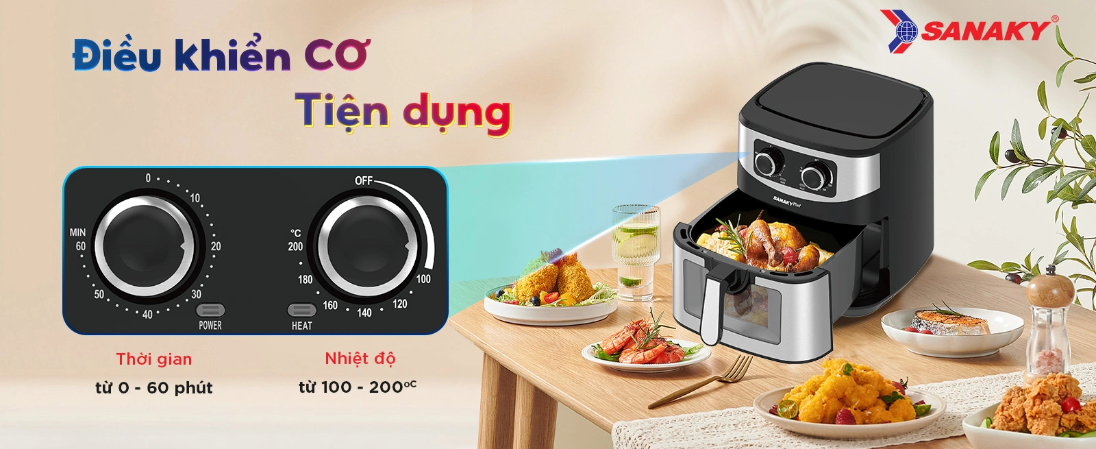 Nồi chiên không dầu Sanaky VH-902VD