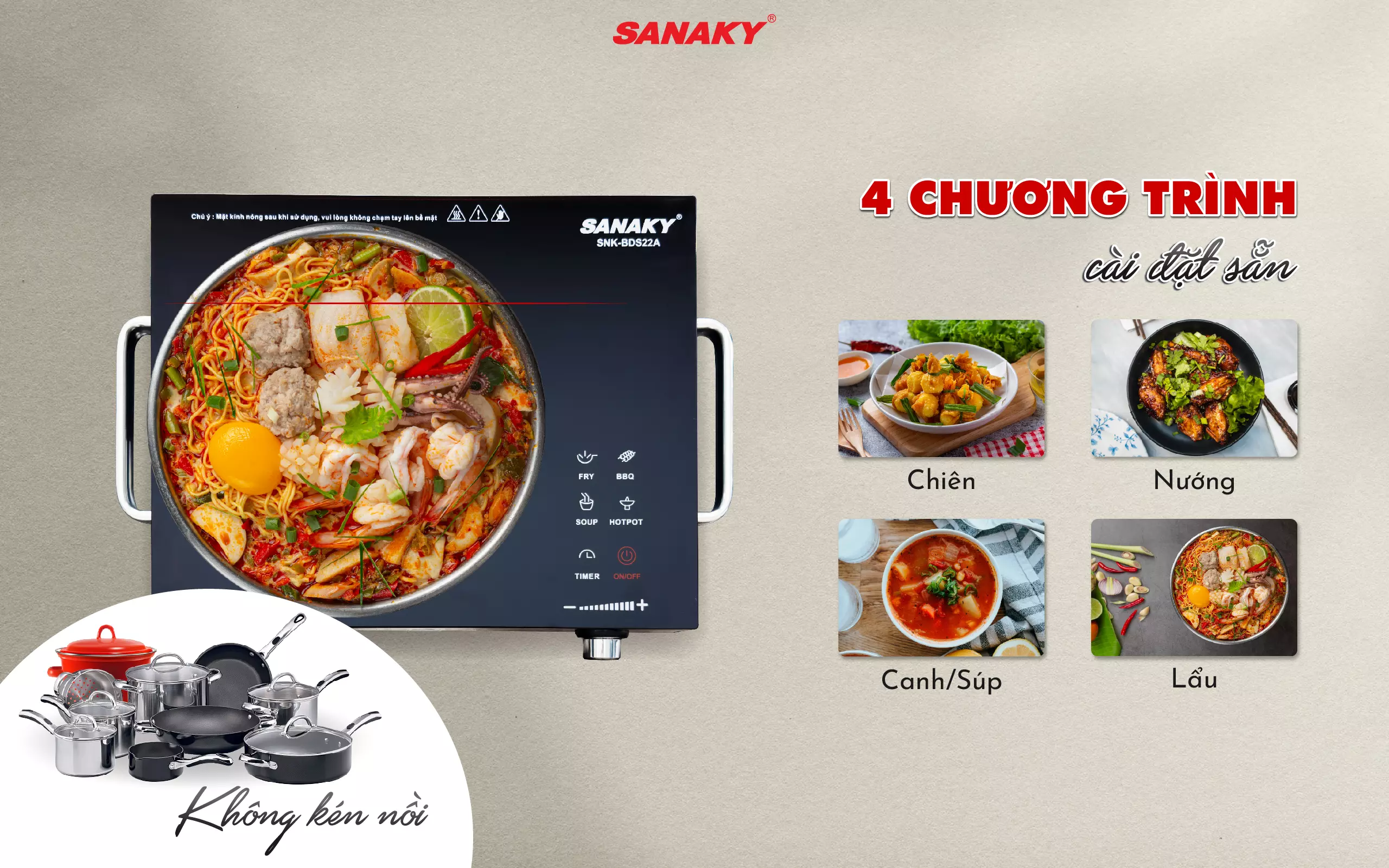 Bếp Hồng ngoại Sanaky SNK-BDS22A