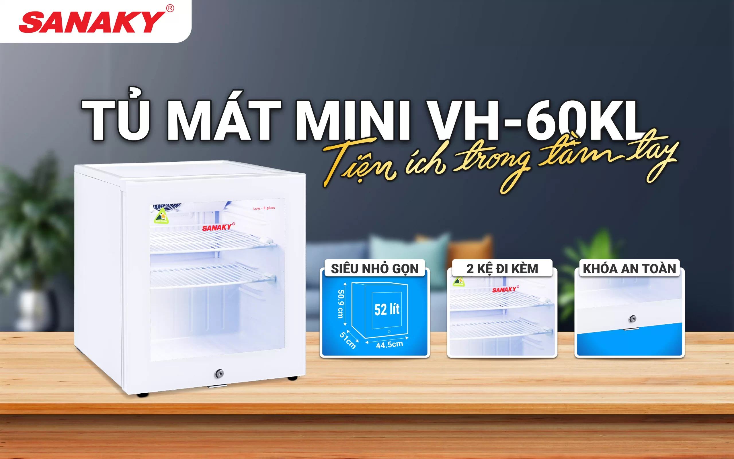 Tủ mát mini Sanaky VH-60KL