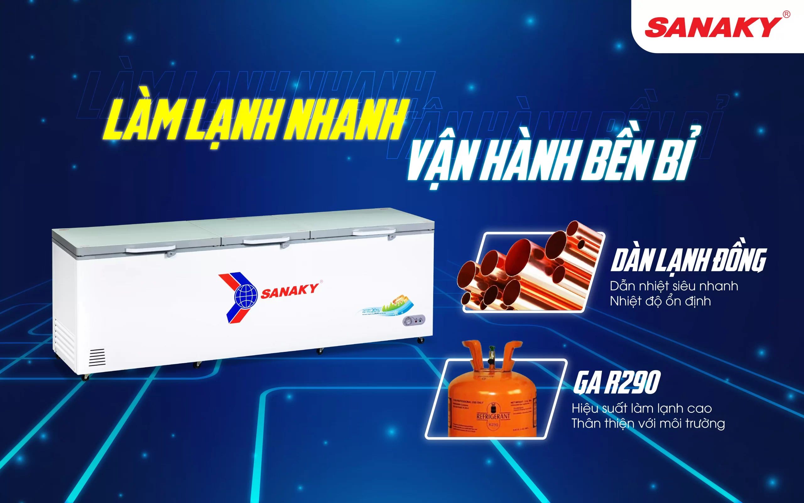 Tủ đông Sanaky VH-1199HYK